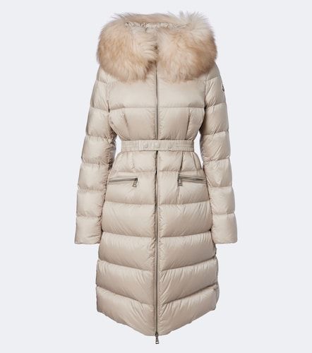 Boedic shearling-trimmed down coat - Moncler - Modalova