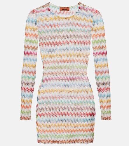 Vestido corto de lamé con zigzag - Missoni - Modalova