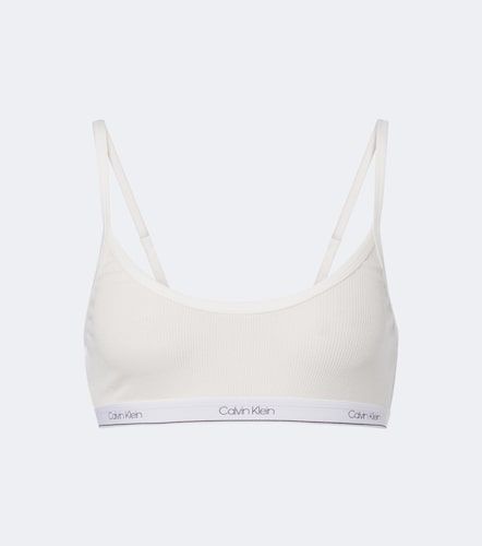 Bralette Sienna in misto cotone a coste - Calvin Klein Collection - Modalova