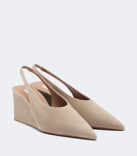 Alaïa Pumps slingback in suede con zeppa - Alaia - Modalova