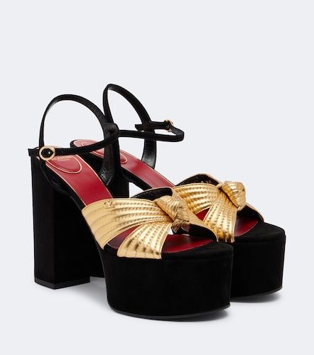 Crasher metallic leather platform sandals - Valentino Garavani - Modalova