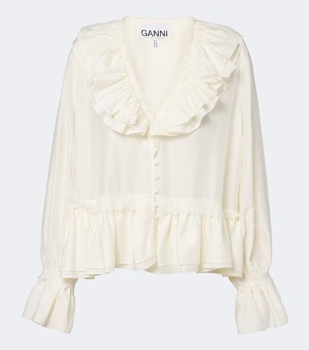 Ganni Bluse mit Spitze - Ganni - Modalova