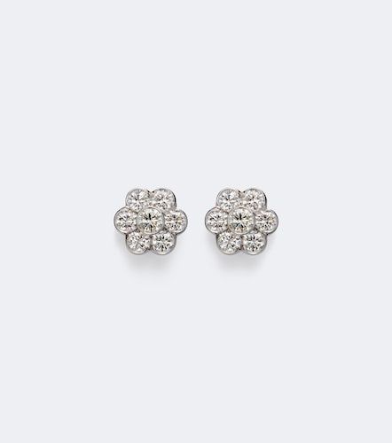 Pendientes Flora de oro blanco de 18 ct con diamantes - Anita Ko - Modalova