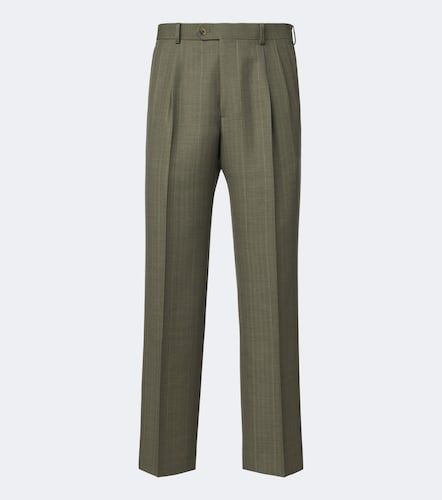 Pantalones rectos de lana a rayas - Auralee - Modalova