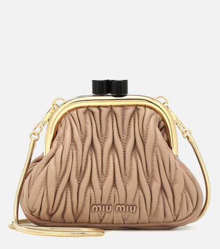 Miu Belle Mini matelassé leather clutch - Miu Miu - Modalova