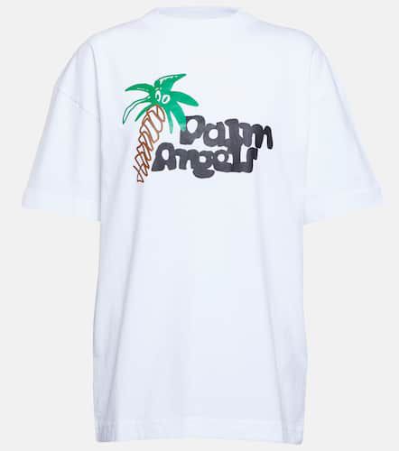 Camiseta de algodón con logo estampado - Palm Angels - Modalova
