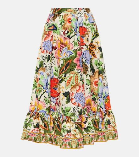 Gonna midi in cotone con stampa floreale - Etro - Modalova