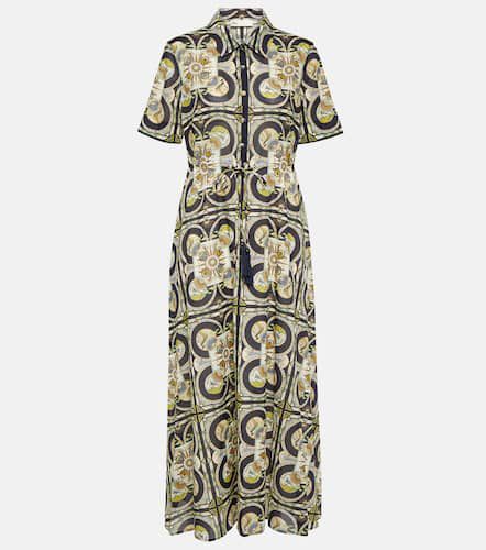 Printed cotton shirt midi dress - Tory Burch - Modalova