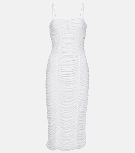 Rotate Ruched mesh midi dress - Rotate - Modalova