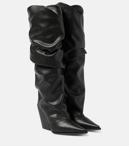 Faux leather knee-high boots - Alexandre Vauthier - Modalova