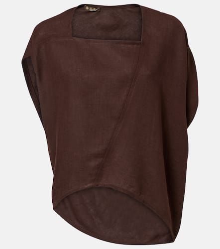 Gaia asymmetric linen crêpe top - Loro Piana - Modalova