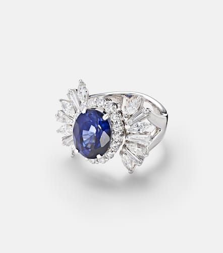 Reign Supreme 18kt white gold ring with sapphire and diamonds - Yeprem - Modalova