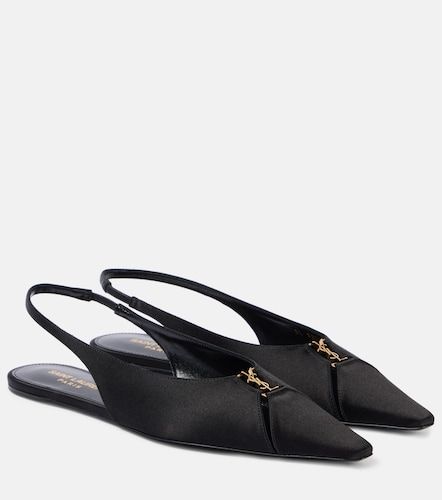 Babylone crepe slingback flats - Saint Laurent - Modalova