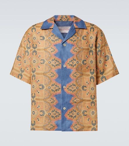 Camisa de lino estampada - Valentino Garavani - Modalova