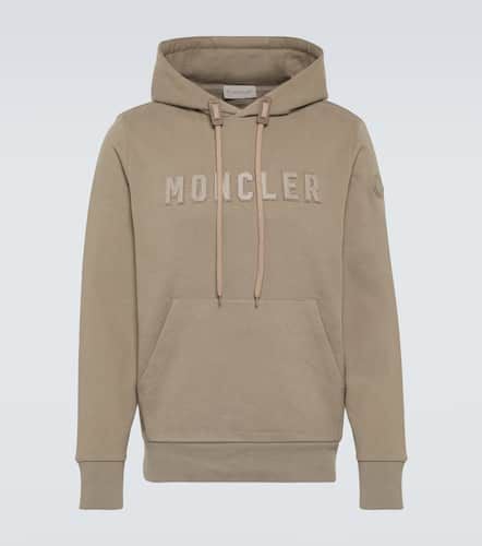 Moncler Logo cotton jersey hoodie - Moncler - Modalova