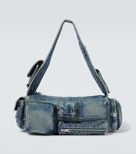 Superbusy Sling Small denim shoulder bag - Balenciaga - Modalova