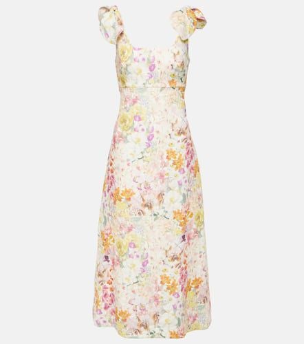 Harmony floral linen midi dress - Zimmermann - Modalova