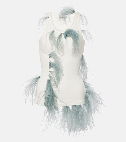Top in misto cotone con piume - Acne Studios - Modalova