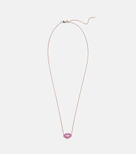 Scarlett Kiss 14kt rose necklace with pink sapphires - Roxanne First - Modalova