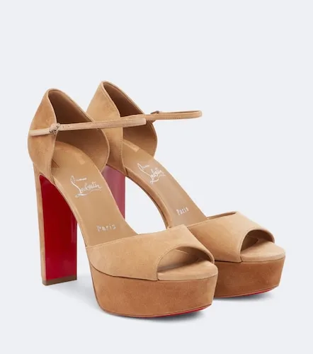 Sandaloo 130 suede platform sandals - Christian Louboutin - Modalova