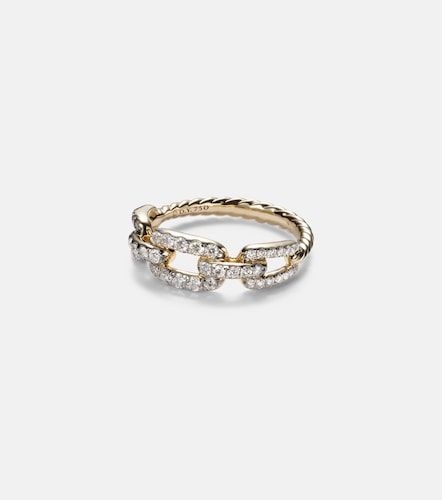 Stax Chain Link 18kt ring with diamonds - David Yurman - Modalova