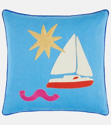 Cuscino Playa Sailboat in lino - Jonathan Adler - Modalova