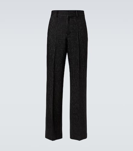 Pinstripe wool and silk straight pants - Valentino Garavani - Modalova