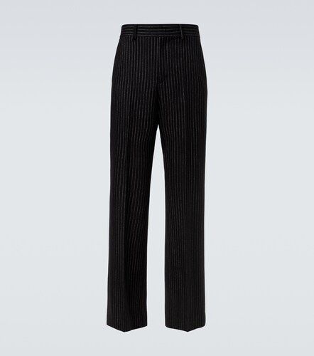 Pantaloni regular gessati in lana e seta - Valentino - Modalova