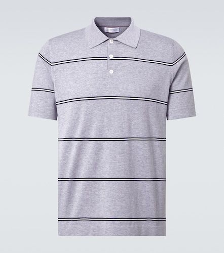 Polo de algodón a rayas - Brunello Cucinelli - Modalova