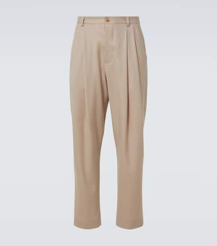 Pleated wool tapered pants - King & Tuckfield - Modalova