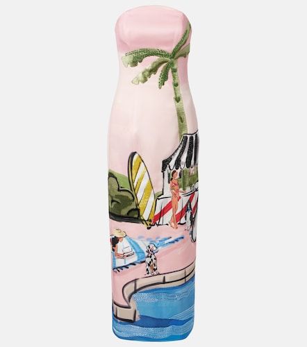 Vestido corsé Ava estampado con cuentas - Leo Lin - Modalova