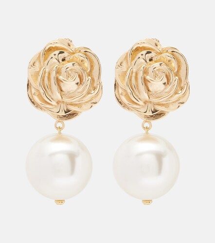 Orecchini pendenti placcati con perle bijoux - Magda Butrym - Modalova