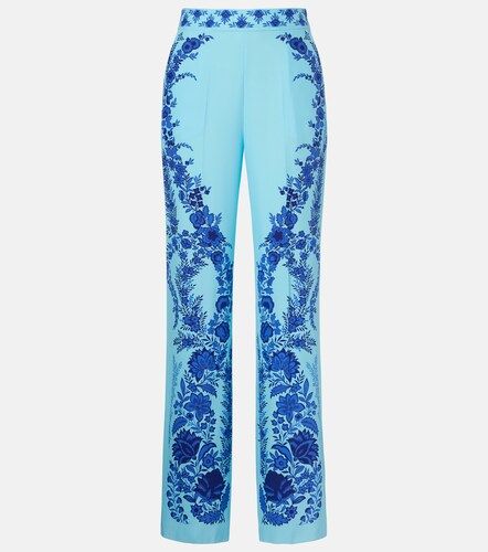 Etro Floral silk straight pants - Etro - Modalova