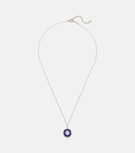 Collana in oro 14kt con lapislazzuli e diamanti - Mateo - Modalova