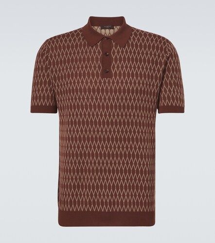 Polohemd aus Baumwoll-Jacquard - Incotex - Modalova