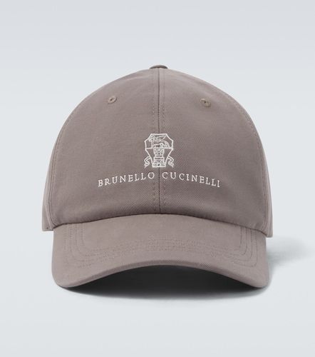 Gorra de algodón con logo bordado - Brunello Cucinelli - Modalova