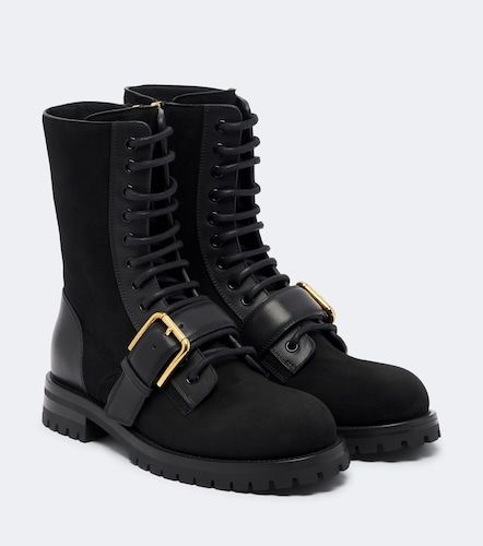 Botas de ante con cordones y piel - Dolce&Gabbana - Modalova