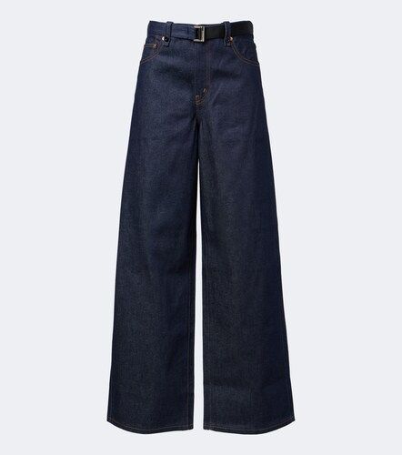Jeans a gamba larga con cintura - Sacai - Modalova