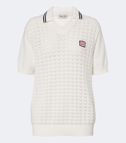 Miu Miu Polo calado de algodón - Miu Miu - Modalova
