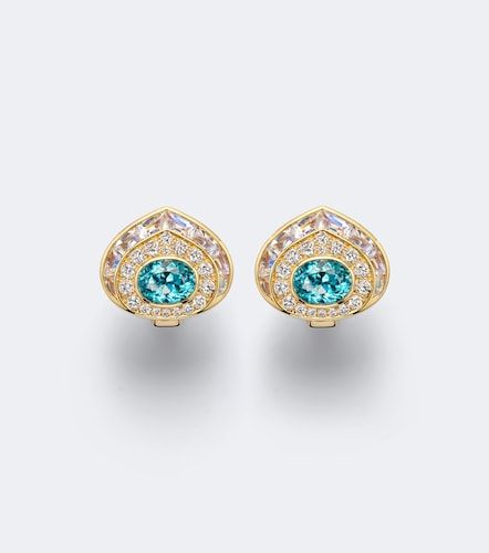 Pendientes Claudia de oro de 18 ct con piedras - Marina B - Modalova
