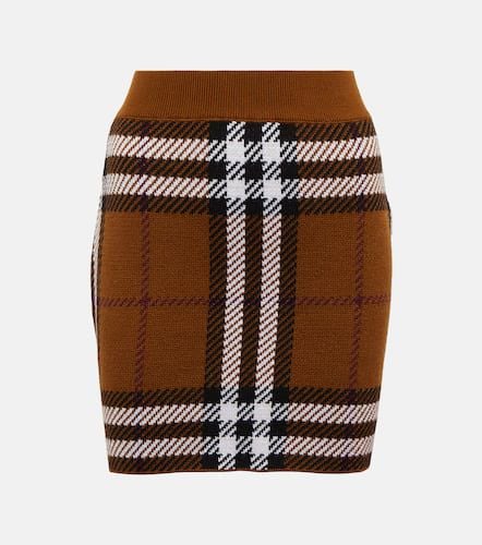 Checked jacquard wool miniskirt - Burberry - Modalova