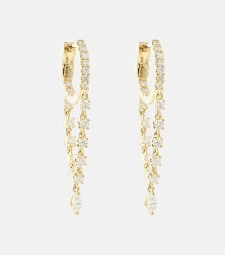 Sienna 18kt hoop earrings with diamonds - Anita Ko - Modalova