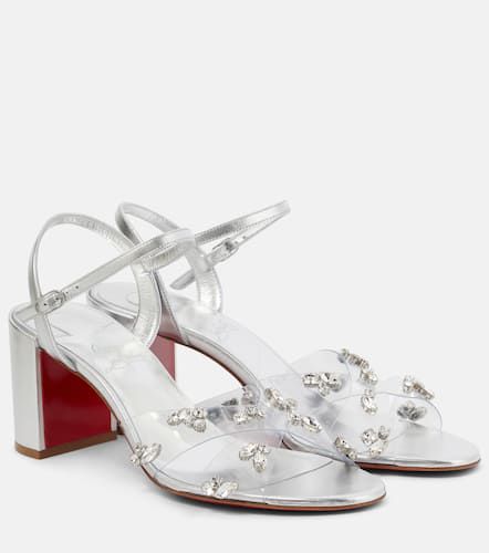 Queenie PVC and metallic leather sandals - Christian Louboutin - Modalova