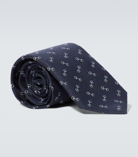 Gucci Horsebit jacquard silk tie - Gucci - Modalova