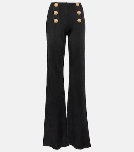 Balmain High-rise flared knit pants - Balmain - Modalova