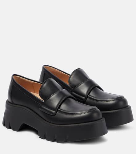 Farren leather platform penny loafers - Gianvito Rossi - Modalova