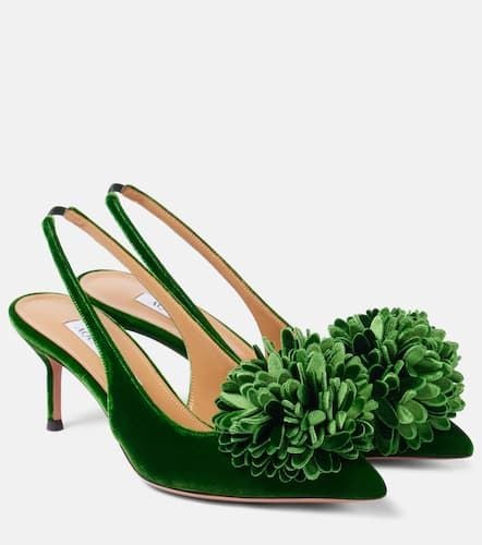 Couturier Sling 65 velvet slingback pumps - Aquazzura - Modalova