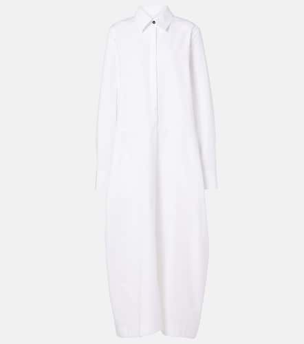 Gathered cotton poplin shirt dress - Jil Sander - Modalova