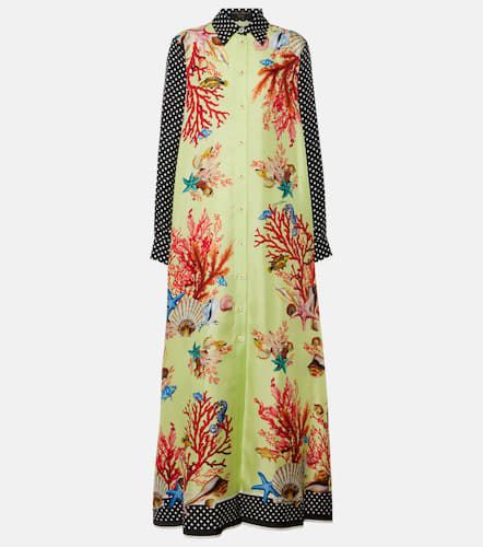 Capri printed silk satin shirt dress - Dolce&Gabbana - Modalova