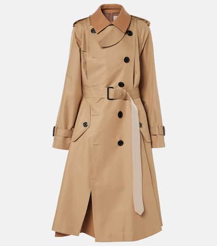 Cotton-blend gabardine trench coat - Sacai - Modalova